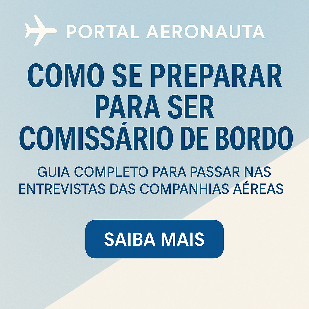Imagem de capa: Como se Preparar para Ser Comissário de Bordo e Passar nos Processos Seletivos das Companhias Aéreas