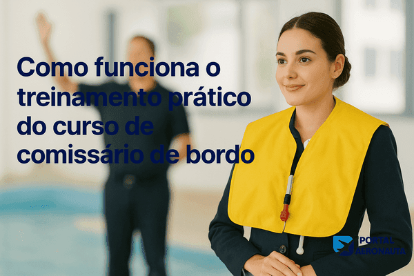 Como funciona o treinamento prático do curso de comissário de bordo
