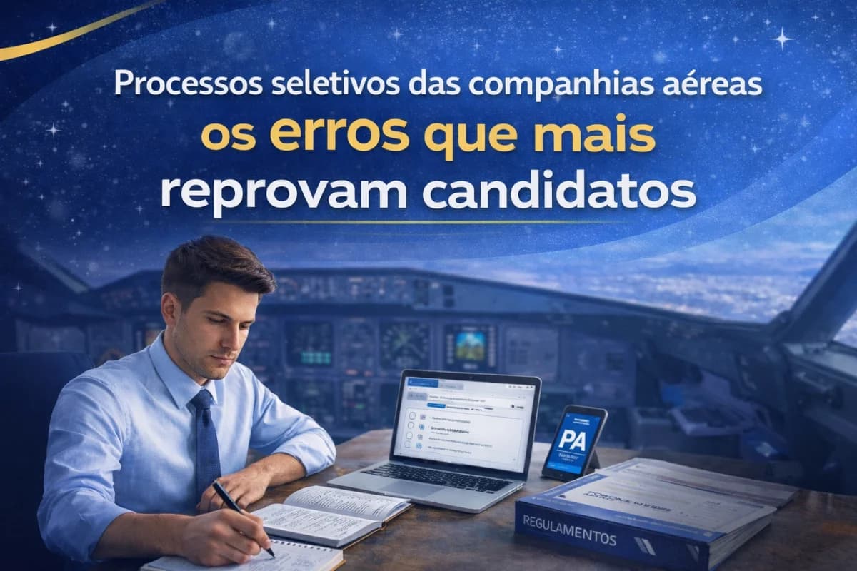Processos seletivos das companhias aéreas em 2026: os erros que mais reprovam candidatos (e como evitar cada um deles)