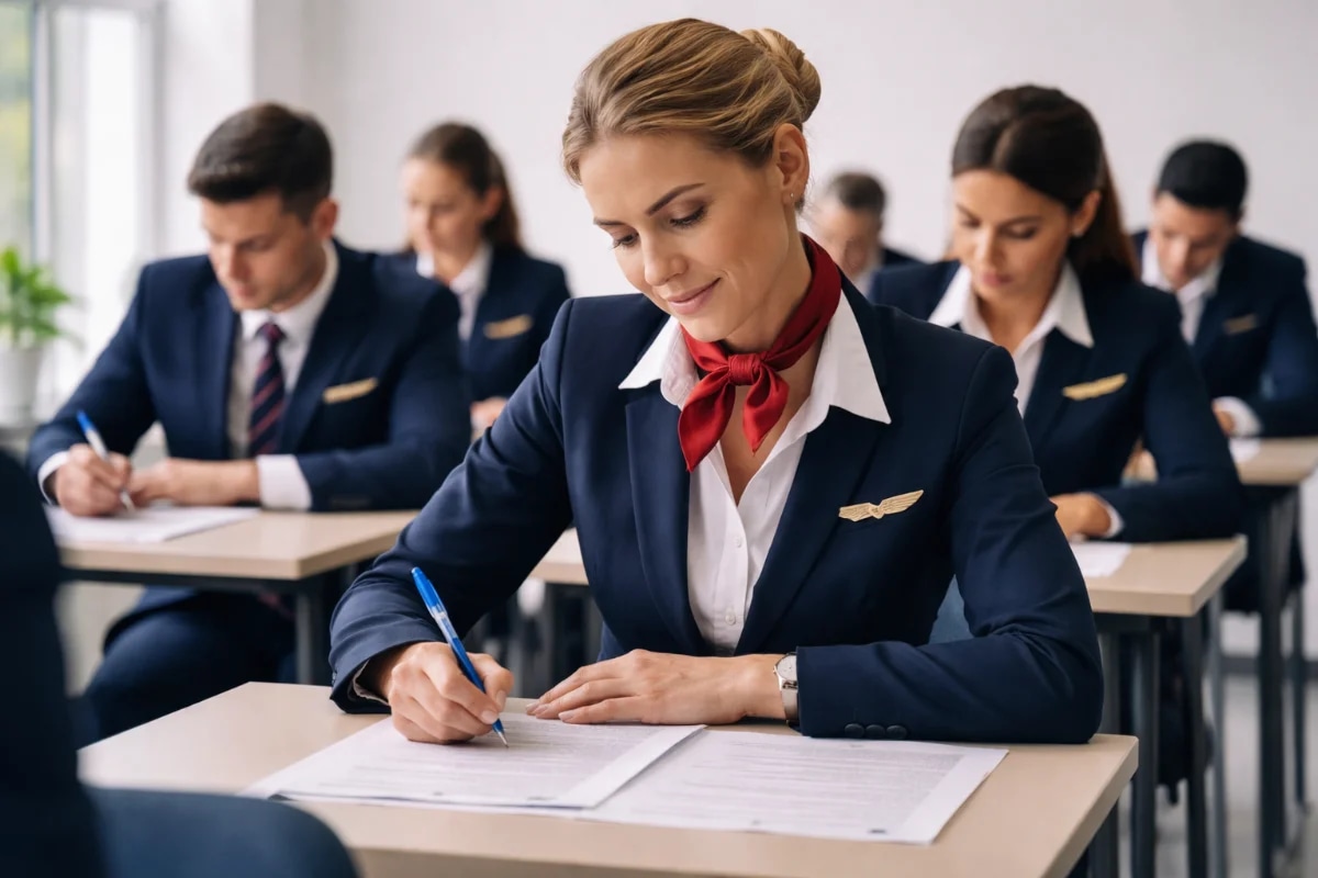 Cena realista de um estudante adulto em mesa de estudos fazendo uma prova simulada, com folhas e lápis, relógio analógico ao lado marcando o tempo, postura concentrada e confiante, ambiente de estudo minimalista e organizado, luz natural suave entrando pela janela, profundidade de campo rasa destacando o rosto e as mãos, estilo fotográfico editorial, cores neutras, composição horizontal 16:9, sem texto, sem logotipos, sem marcas d'água