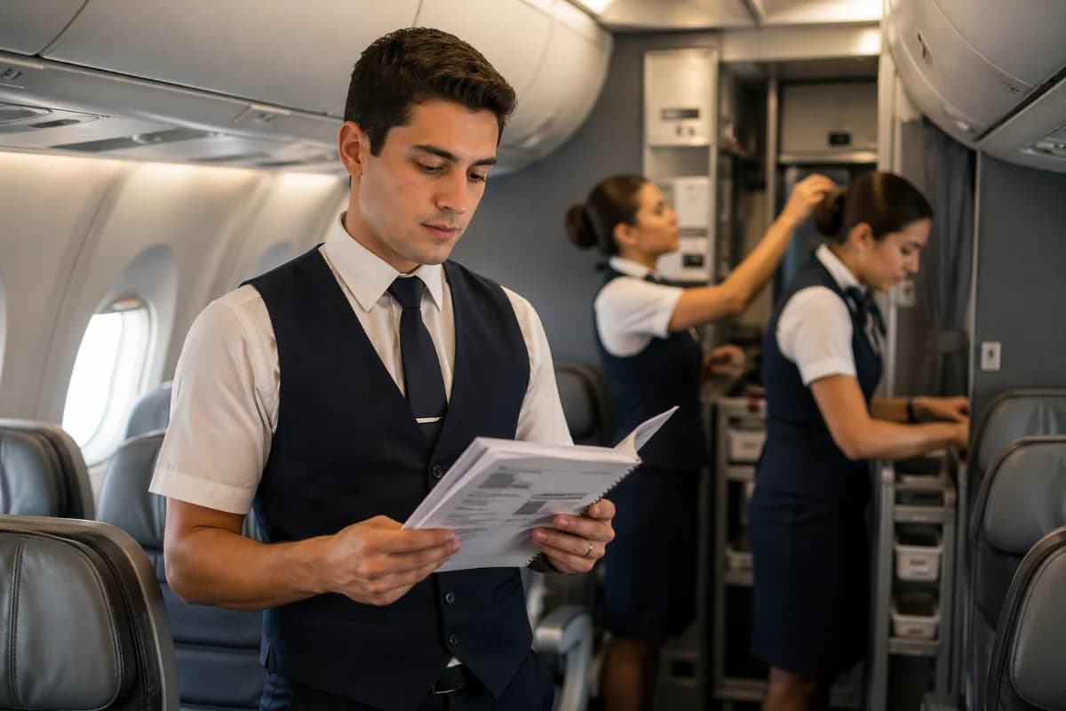 Como funciona o primeiro emprego de um comissário de voo?