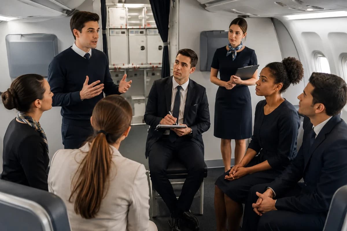 Como demonstrar postura profissional em dinâmicas de grupo da aviação