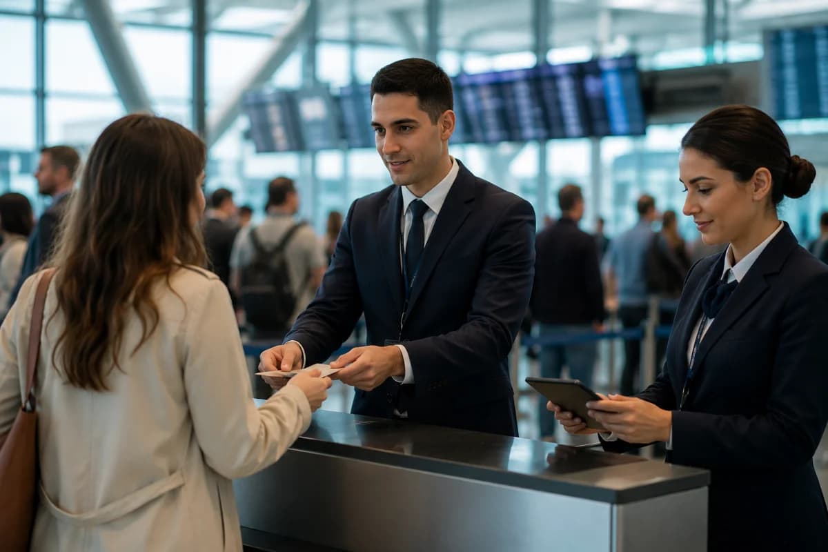 7 atitudes que fazem candidatos se destacarem como agente de aeroporto